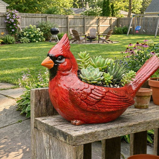 2026 Mother's Day Gifts --Cardinal Bird Succulent Planter