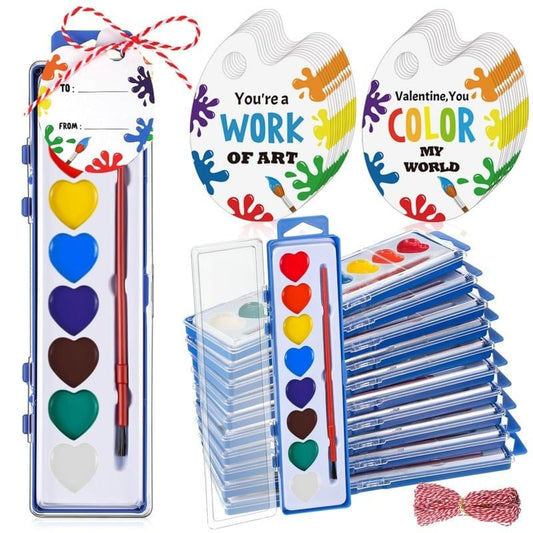 2026 Mini Watercolor Paint Set for Valentine's Day | Romantic Art Gift